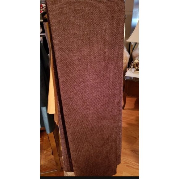 Allen & Roth heavy brown tweed curtains. 1 pair - Picture 1 of 4